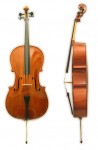Cello front and side view