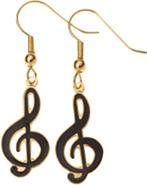 G-clef earrings